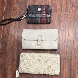 Coach Wallet and Wristlet Set - Black, Red, Cream, Tan